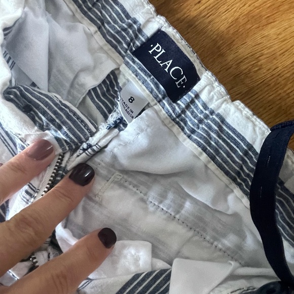 Children’s place white and blue stripe shirts - Picture 2 of 3